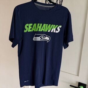 Nike NFL Navy Dri fit Blue Seahawks Men's Tee